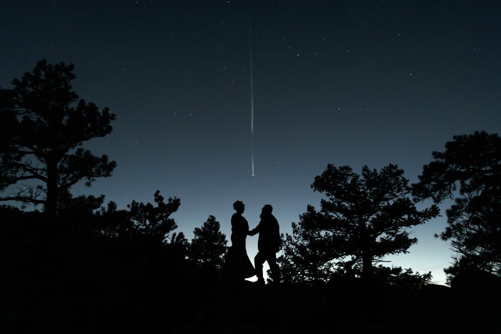 Shooting star wedding photos