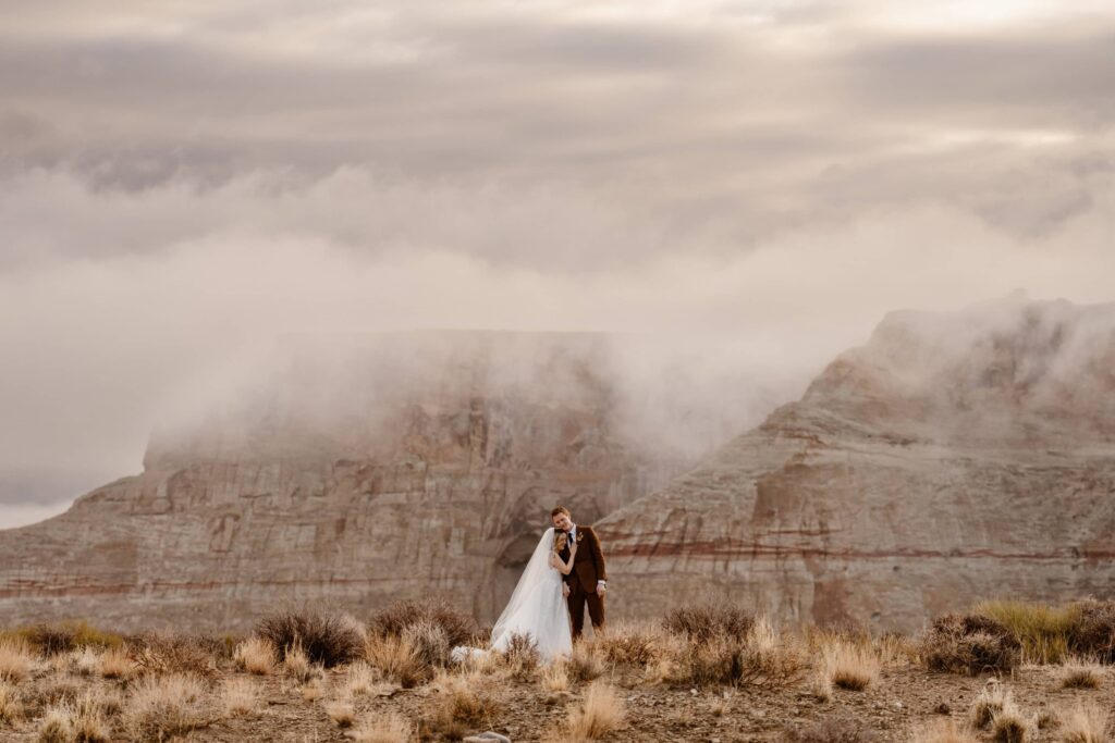 Romantic Amangiri elopement photos