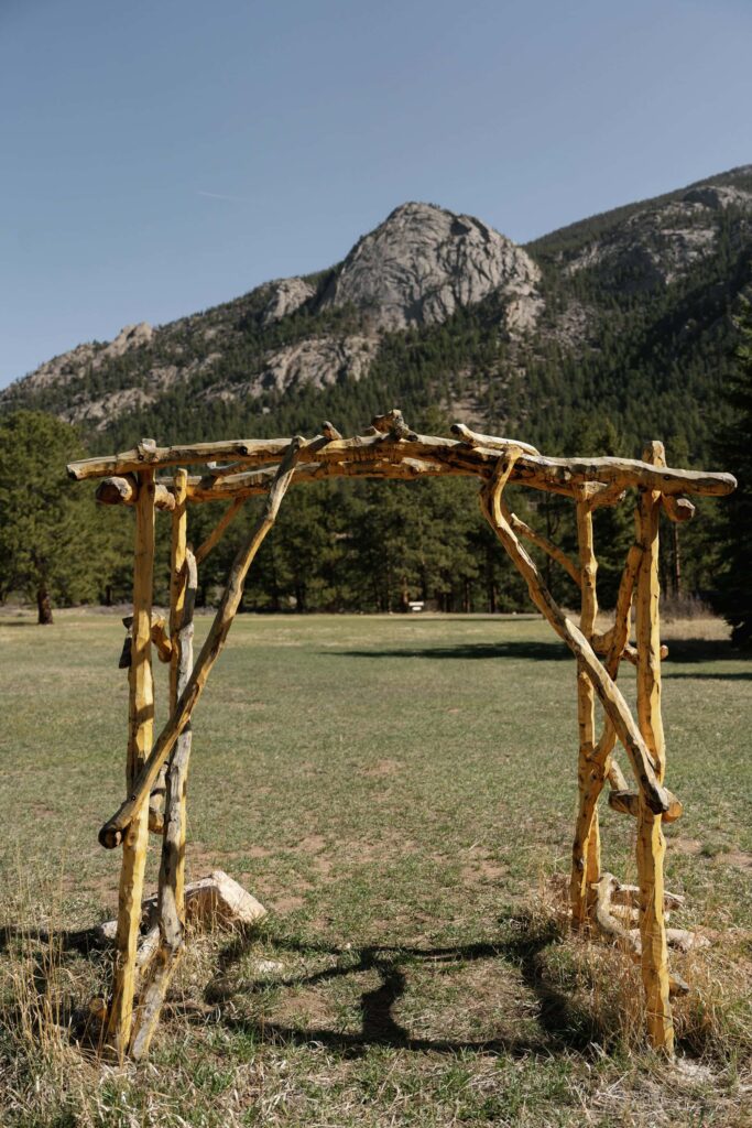 Officiant's view from Deer Mountain Meadow wedding ceremony site