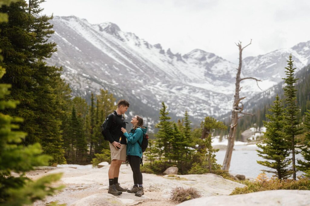 Engagement photos at Mills Lake