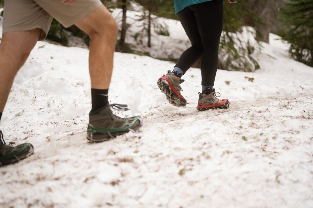 Hiking shoes with traction for Mills Lake hike in May