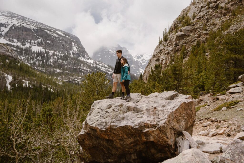 Hiking engagement photos