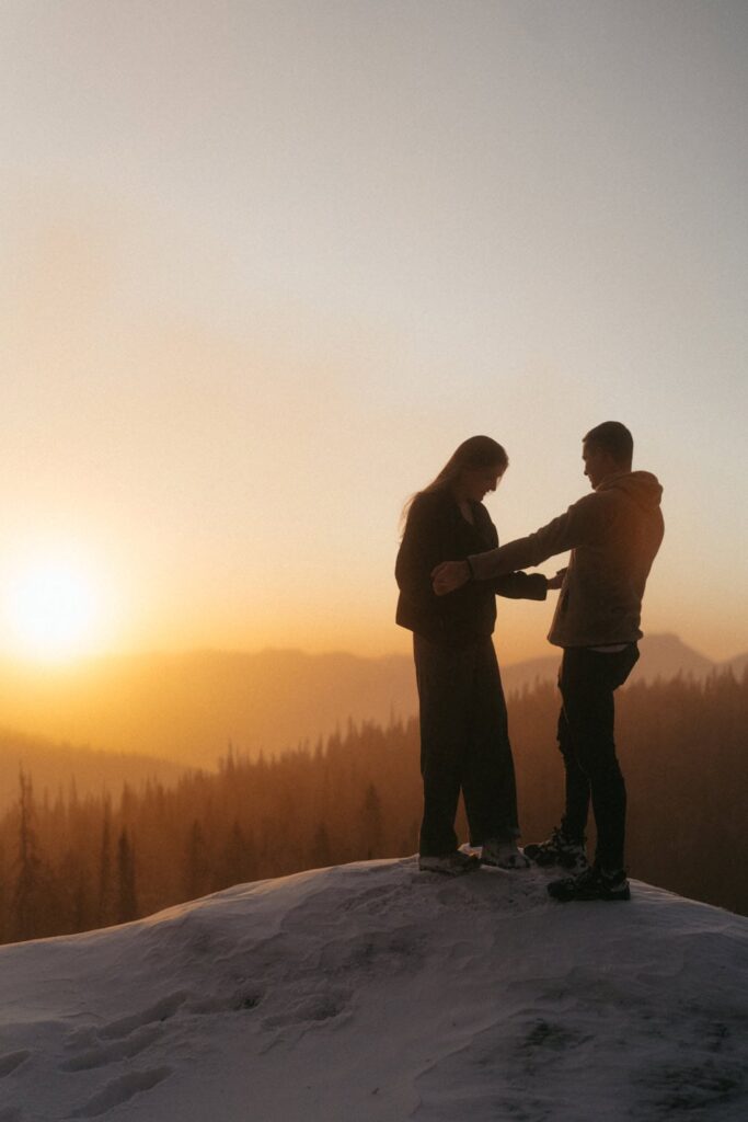 Mountaintop engagement photos