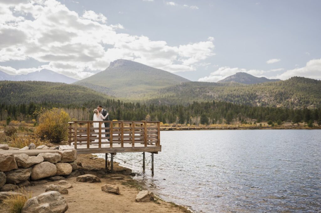 Lily Lake Dock wedding ceremony site