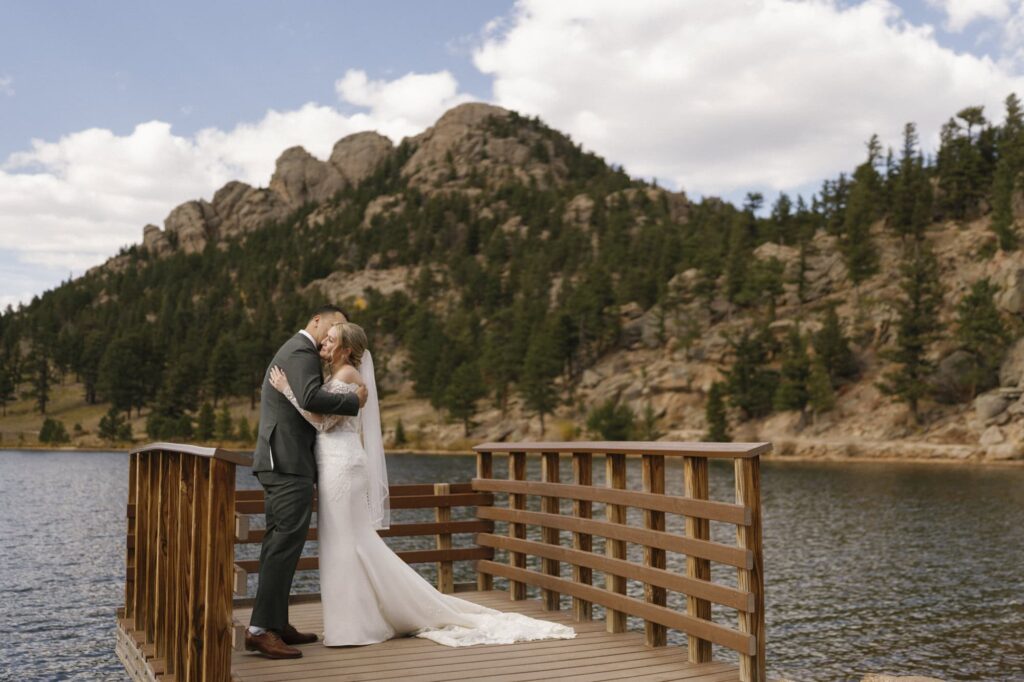 Lily Lake dock wedding site