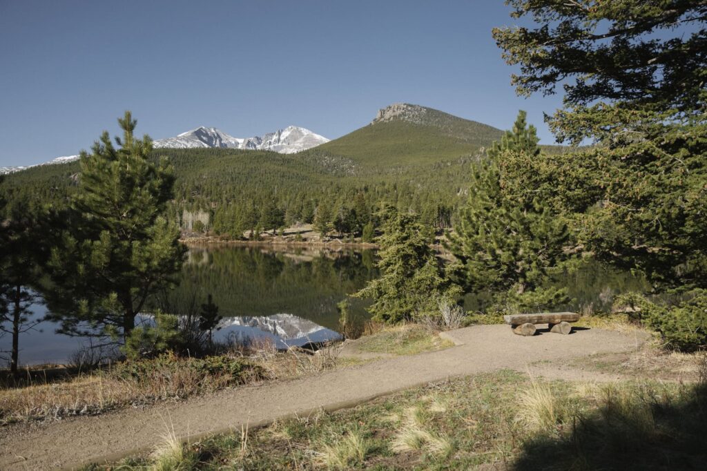 Lily Lake trail wedding ceremony site