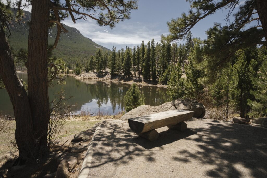 Lily Lake trail wedding ceremony site