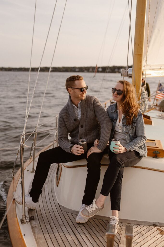 Portland, Maine sailboat couples photos
