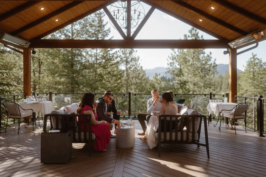 Juniper Mountain House wedding deck
