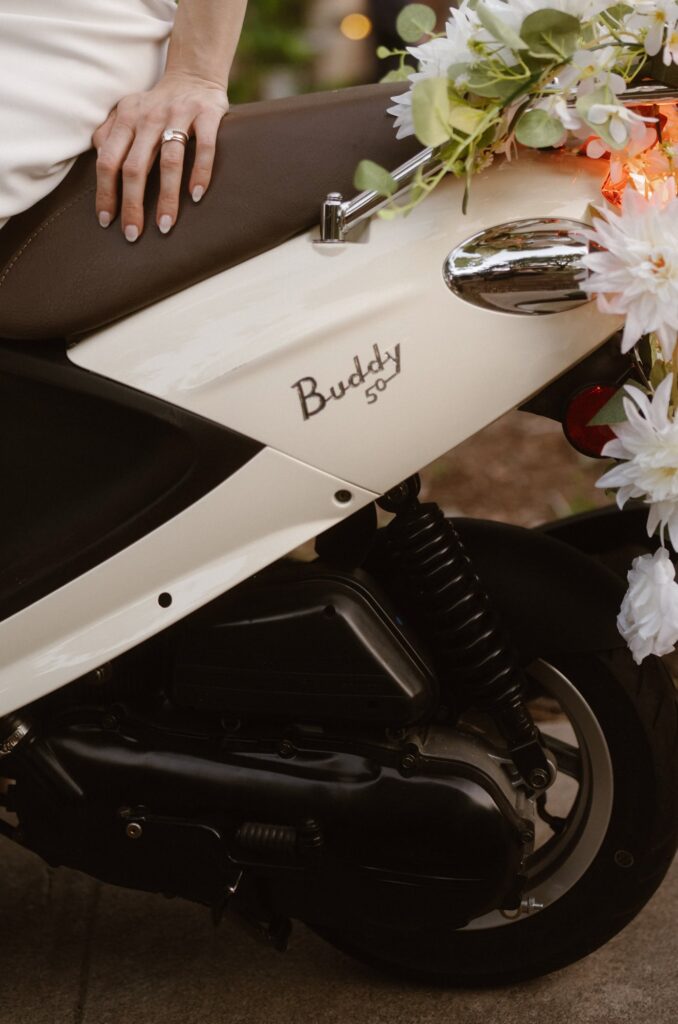 Buddy scooter with wedding ring