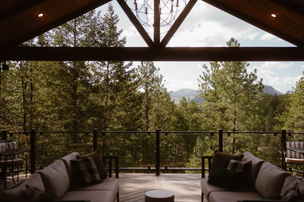 View from Juniper Mountain House wedding deck