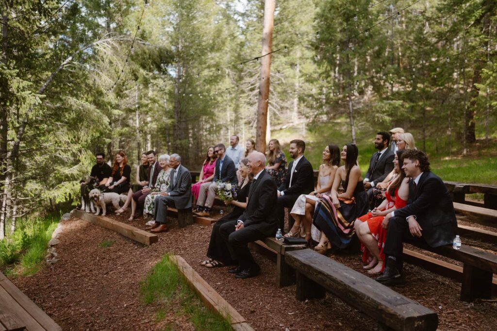 Guest area at Juniper Mountain House wedding