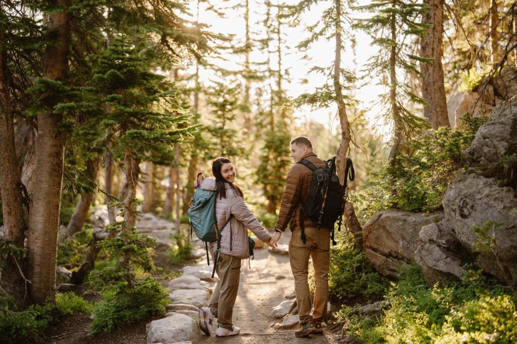Engagement photos after surprise proposal