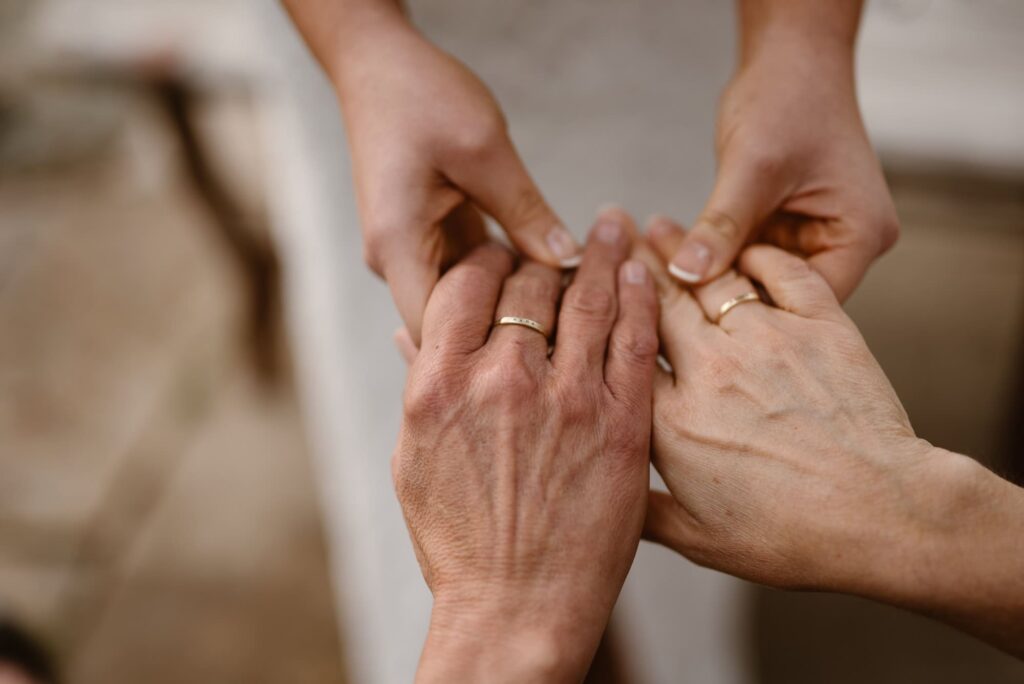 Rings as a gift for mother of the bride and groom
