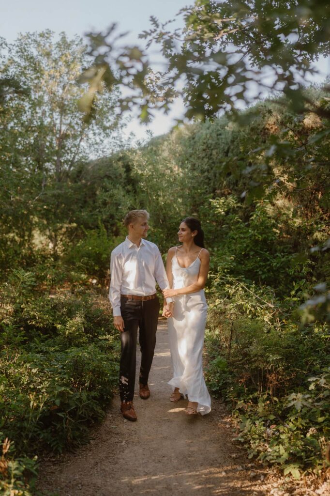 Film engagement photos at Denver Botanic Gardens