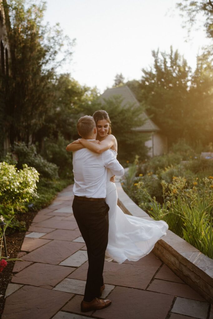 Film engagement photos at Denver Botanic Gardens