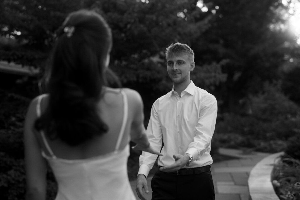 Storytelling engagement photos at Denver Botanic Gardens