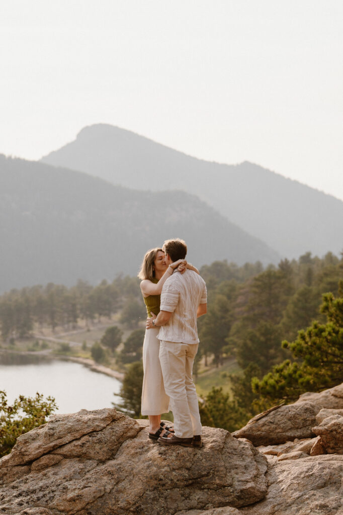 Estes Park engagement photos at Lily Lake