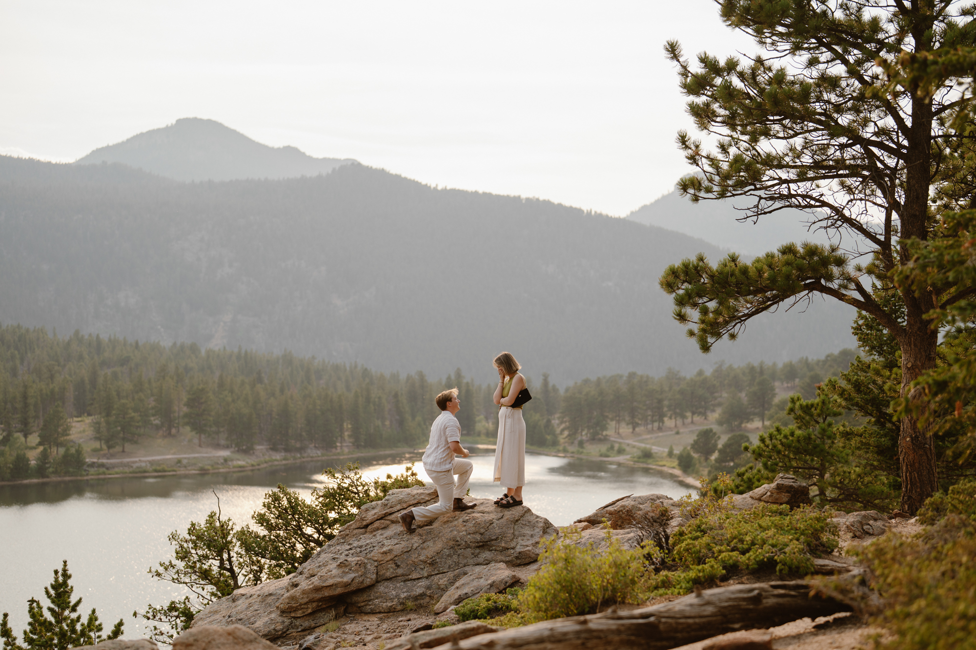 Surprise proposal on Lily Lake ridge