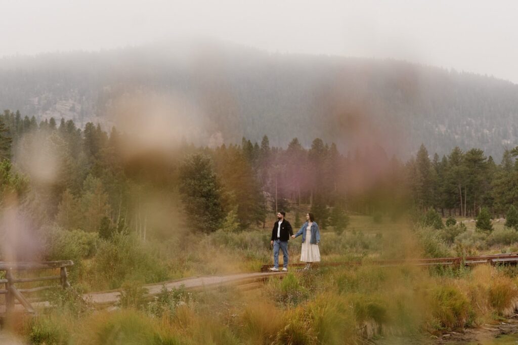 Estes Park engagement photos during Fall