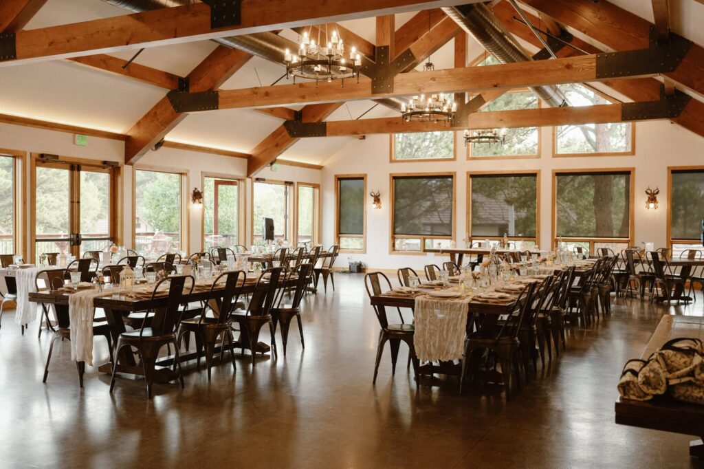 Inside the reception area at The Landing at Estes Park