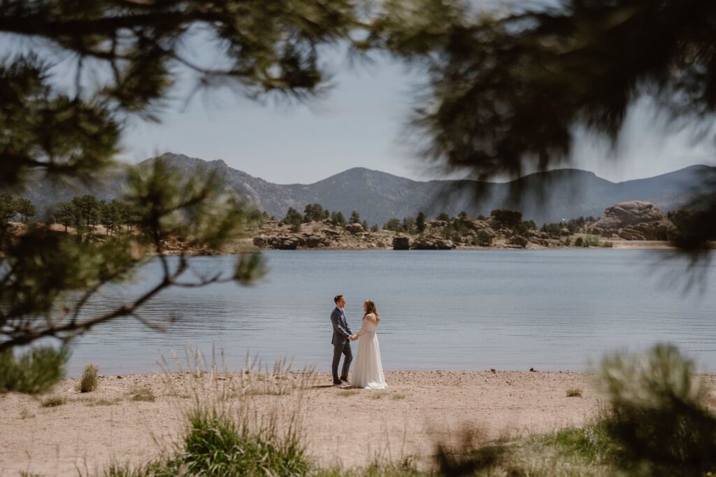 Mary's Lake wedding photos in Estes Park