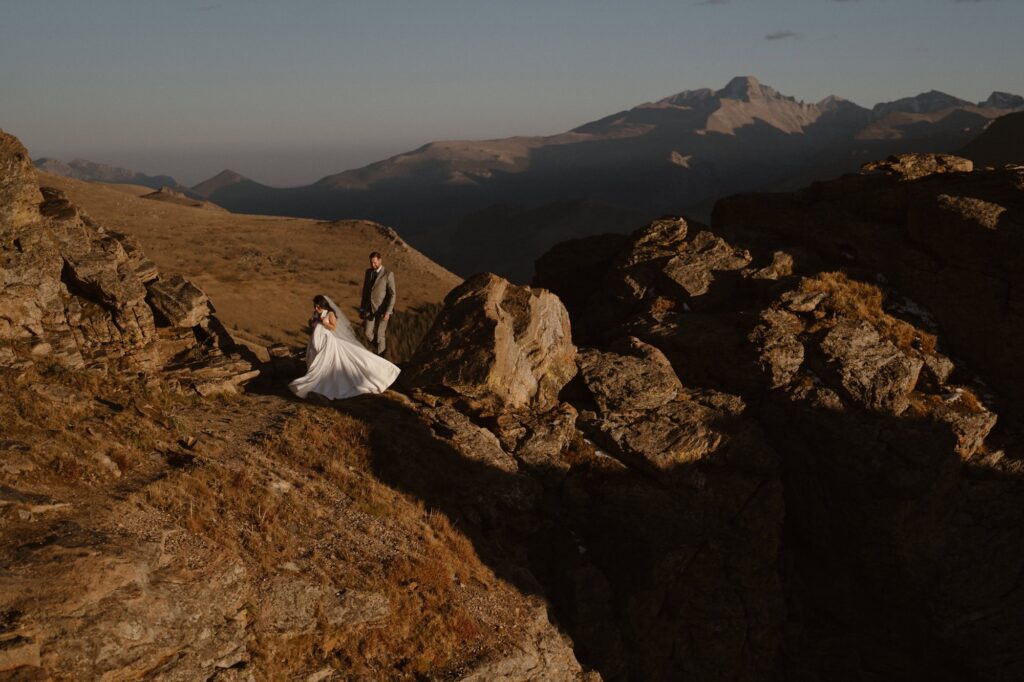 Mountaintop wedding photos in Estes Park, Colorado