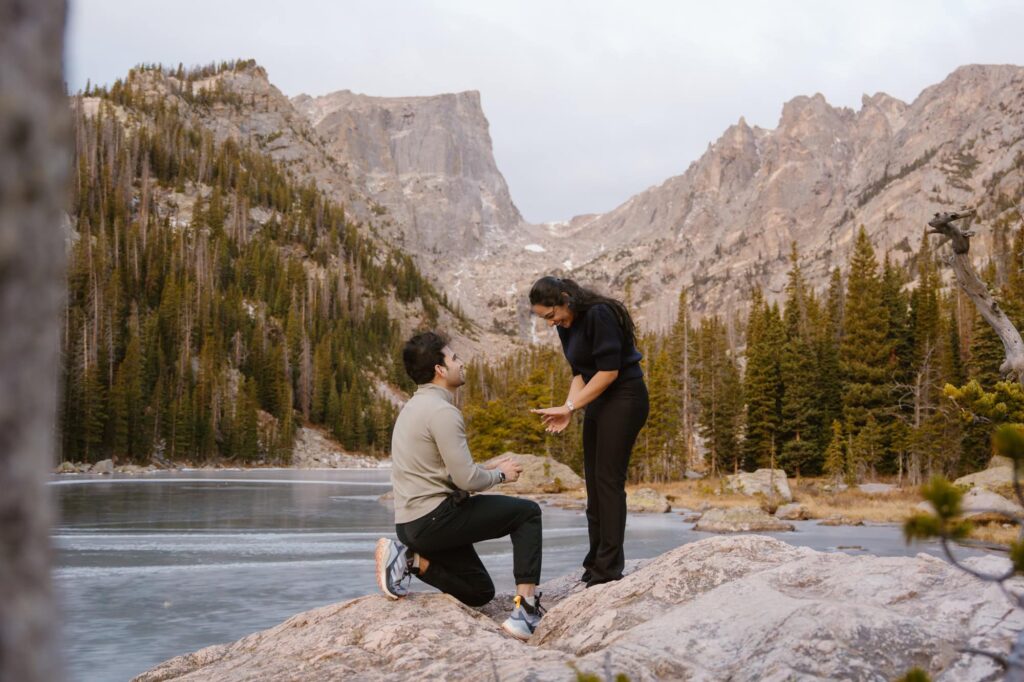 Estes Park surprise engagement photography