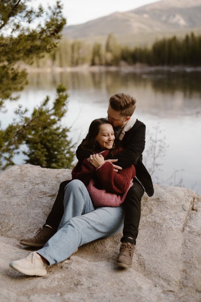 Bear Lake engagement photos in Rocky Mountain National Park