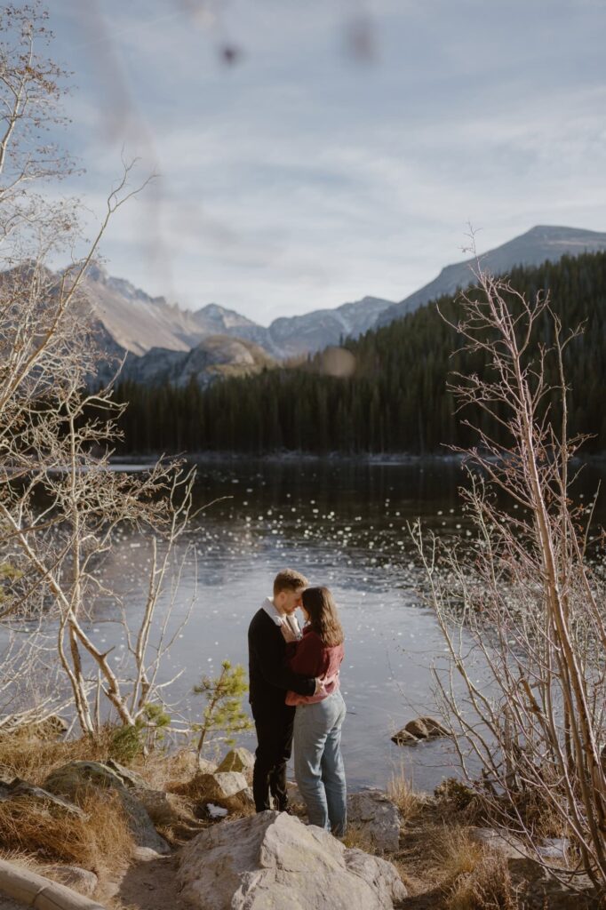 Romantic surprise engagement at Bear Lake