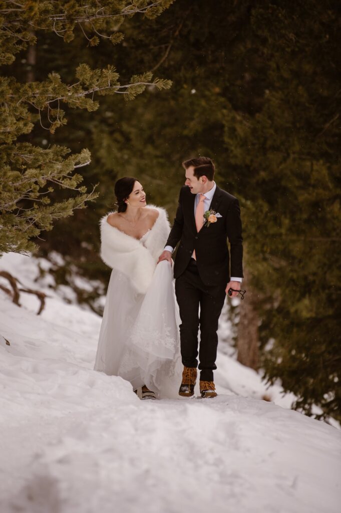 Walking back from Sapphire Point Overlook