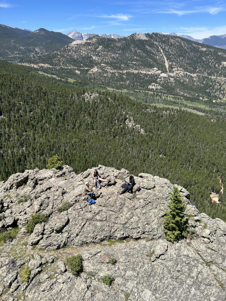 Mountain view from Estes Park via ferrata