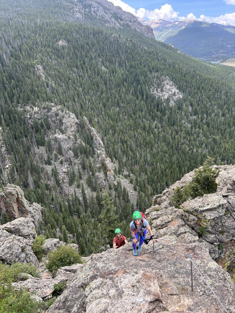 Estes Park via ferrata mountain view