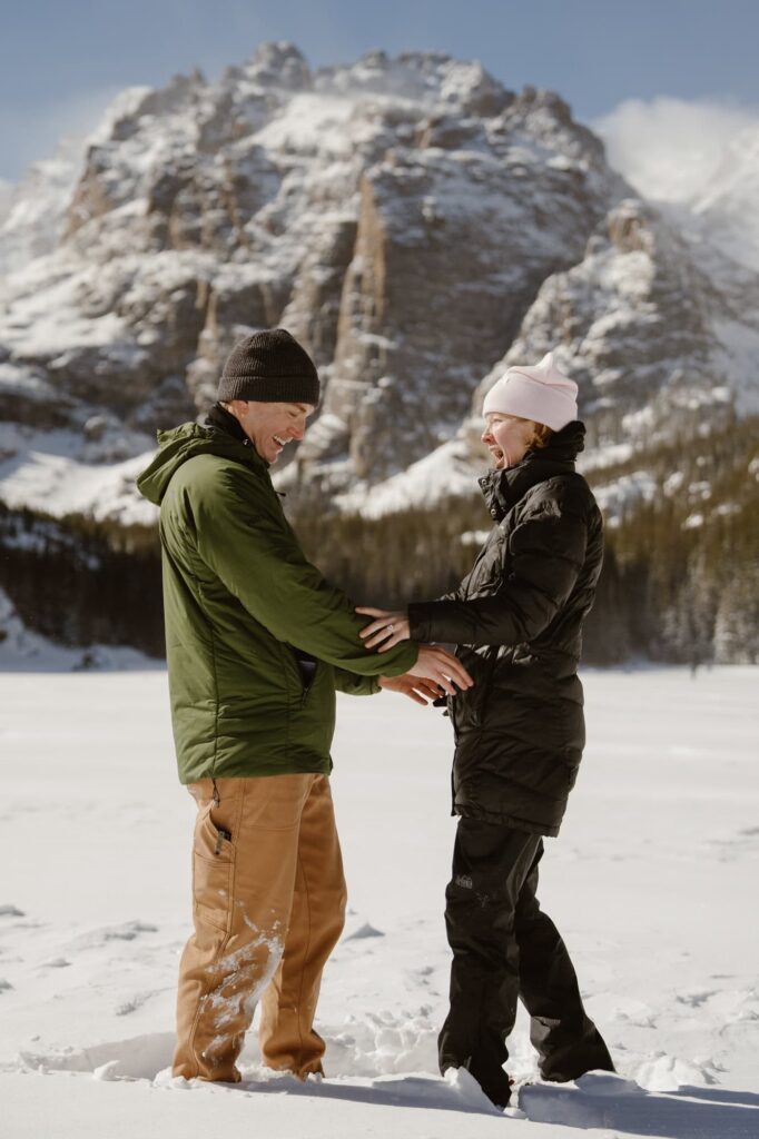 The Loch engagement in Rocky Mountain National Park