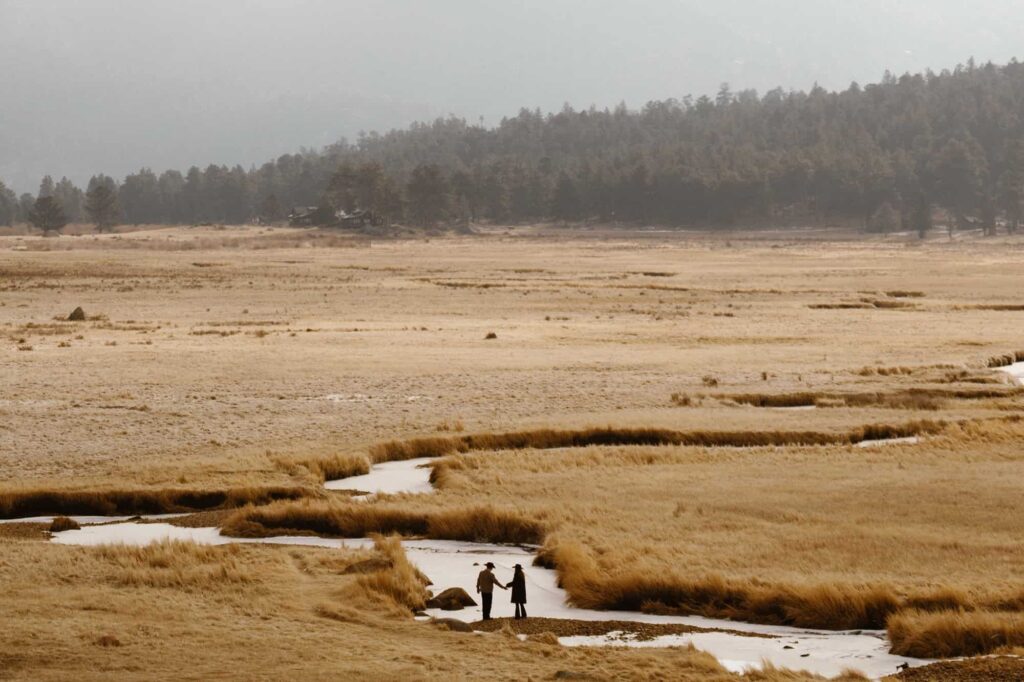 Candid western inspired engagement photos in the Colorado Rockies