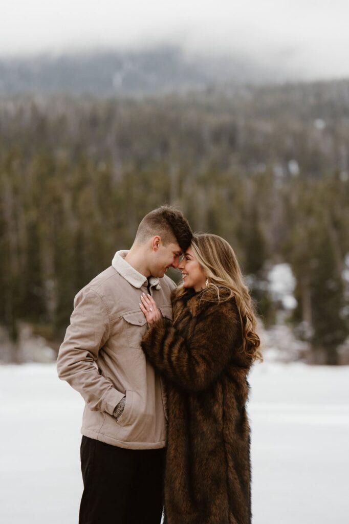 Western inspired engagement photos at Sprague Lake
