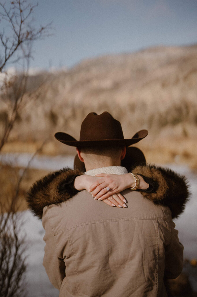 Engagement ring and cowboy at
