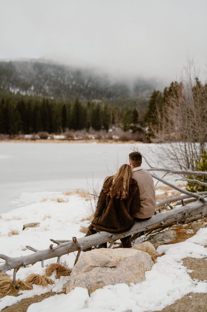 Sprague Lake winter engagement