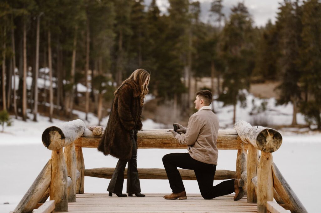 Sprague Lake dock surprise proposal