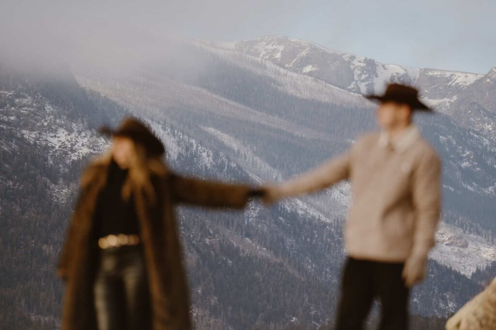Rocky Mountains with western couple