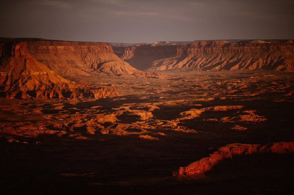 View from Grand View Point at sunset