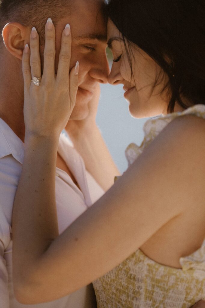 Romantic couples photos after surprise proposal