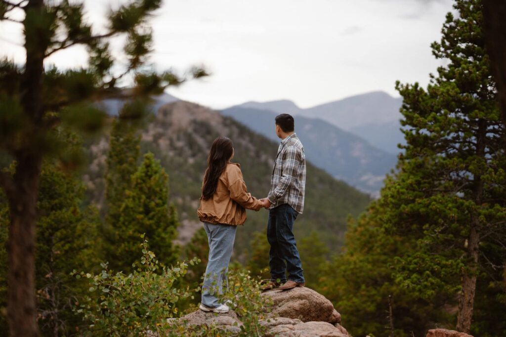 Lily Lake proposal location overlooking the mountains