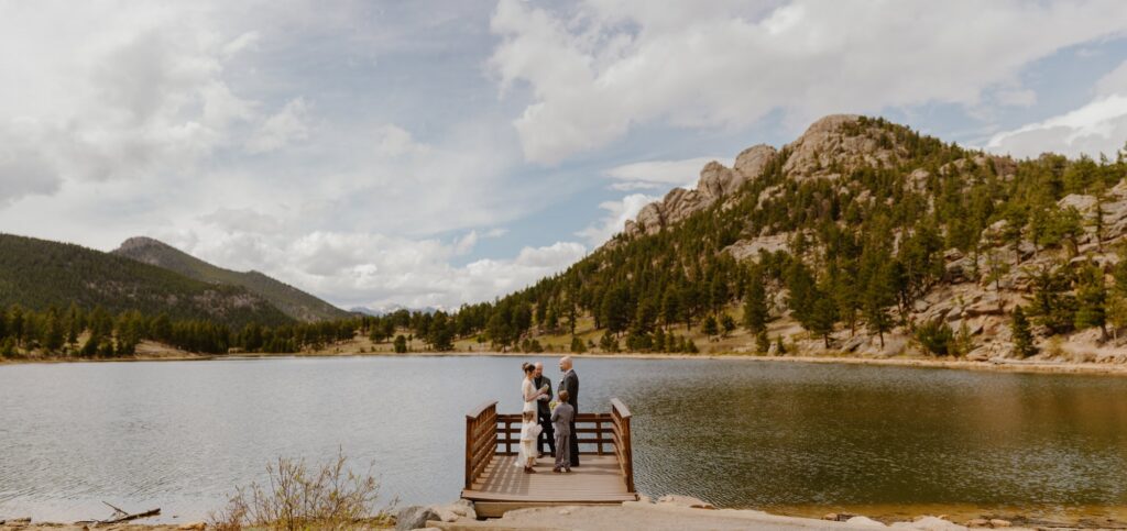 Lily Lake vow renewal ceremony in Colorado