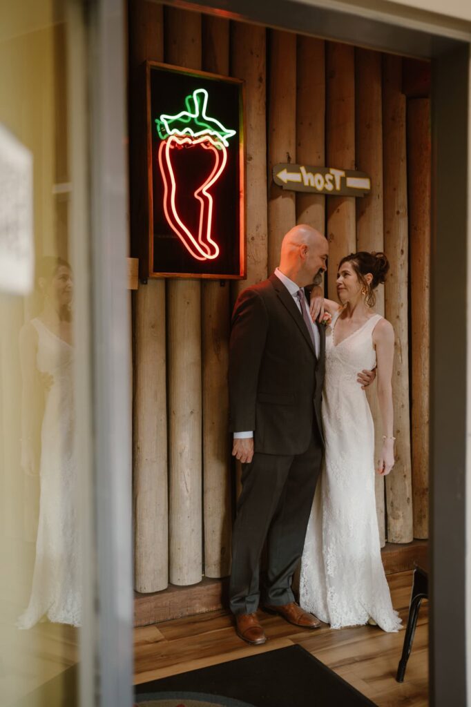 Restaurant wedding photos at Ed's Cantina
