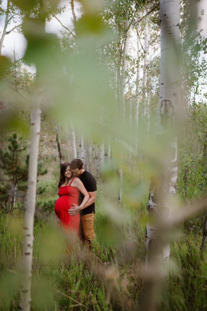 Forest maternity photos in Estes Park