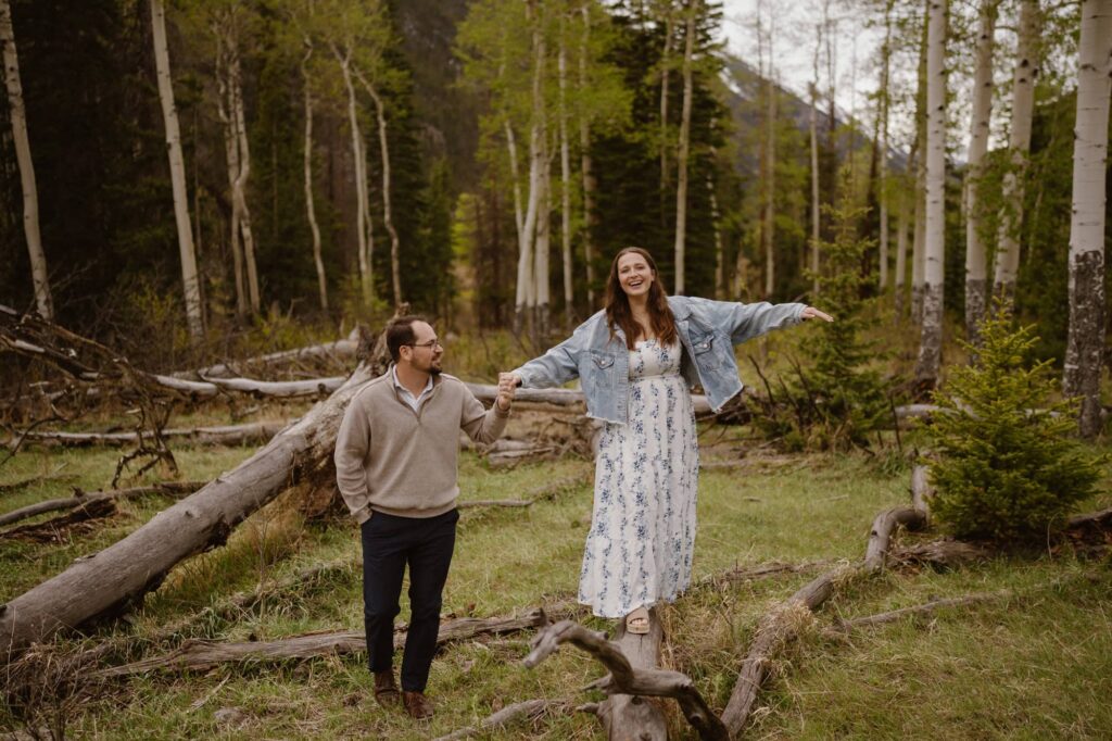 Candid couples photoshoot in Rocky Mountain National Park