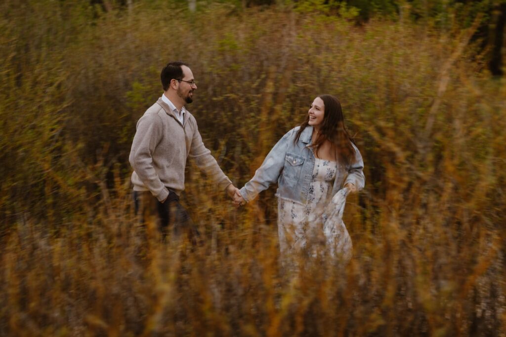 Cinematic couples photos in Estes Park