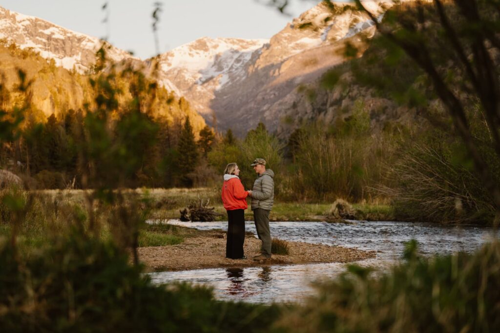 Riverside surprise proposal in Rocky Mountain National Park