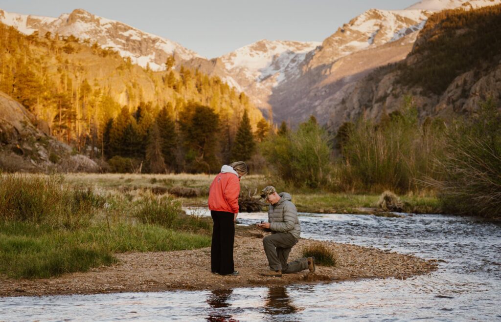 Moraine Park surprise proposal in Rocky Mountain National Park